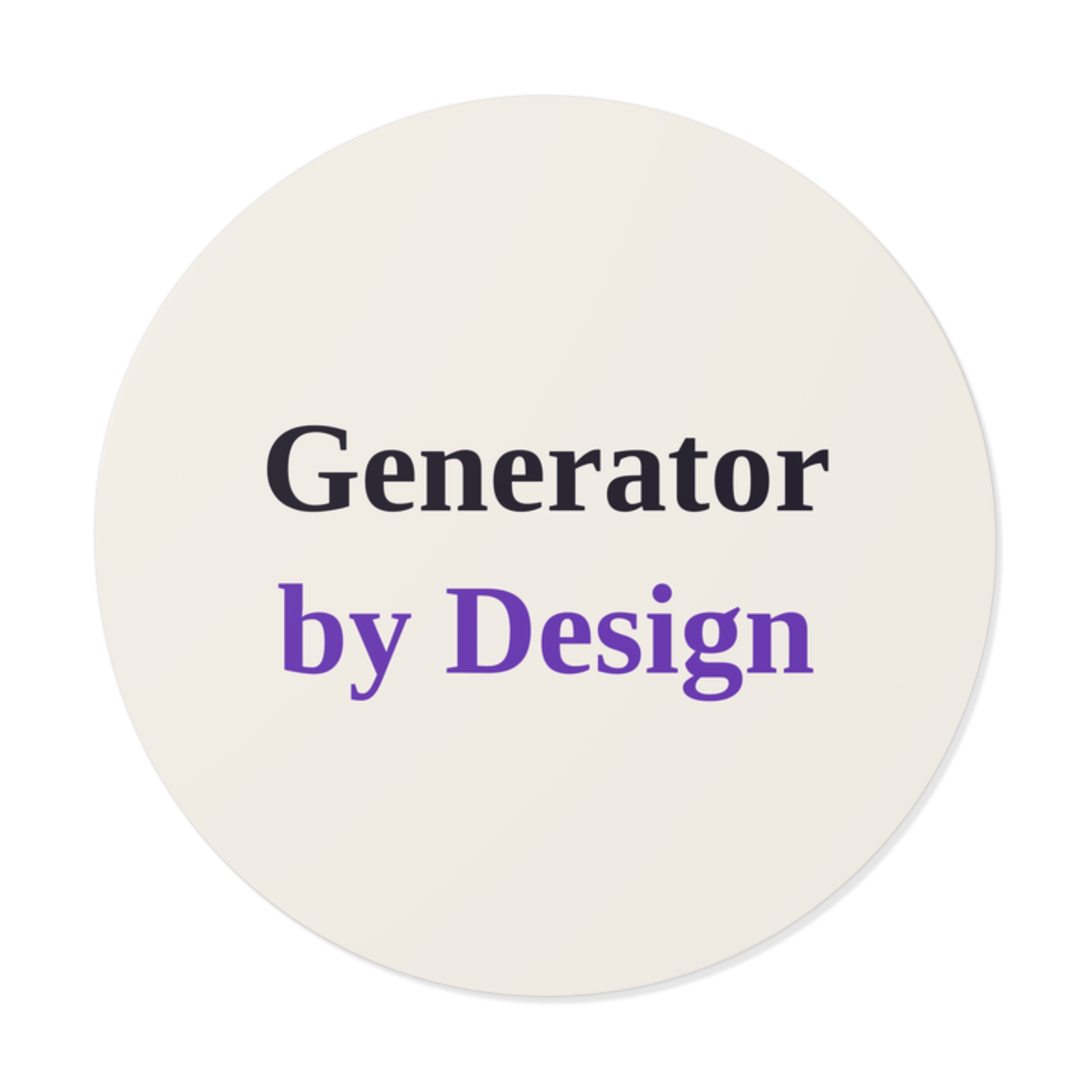 Generator by Design Sticker (Light)
