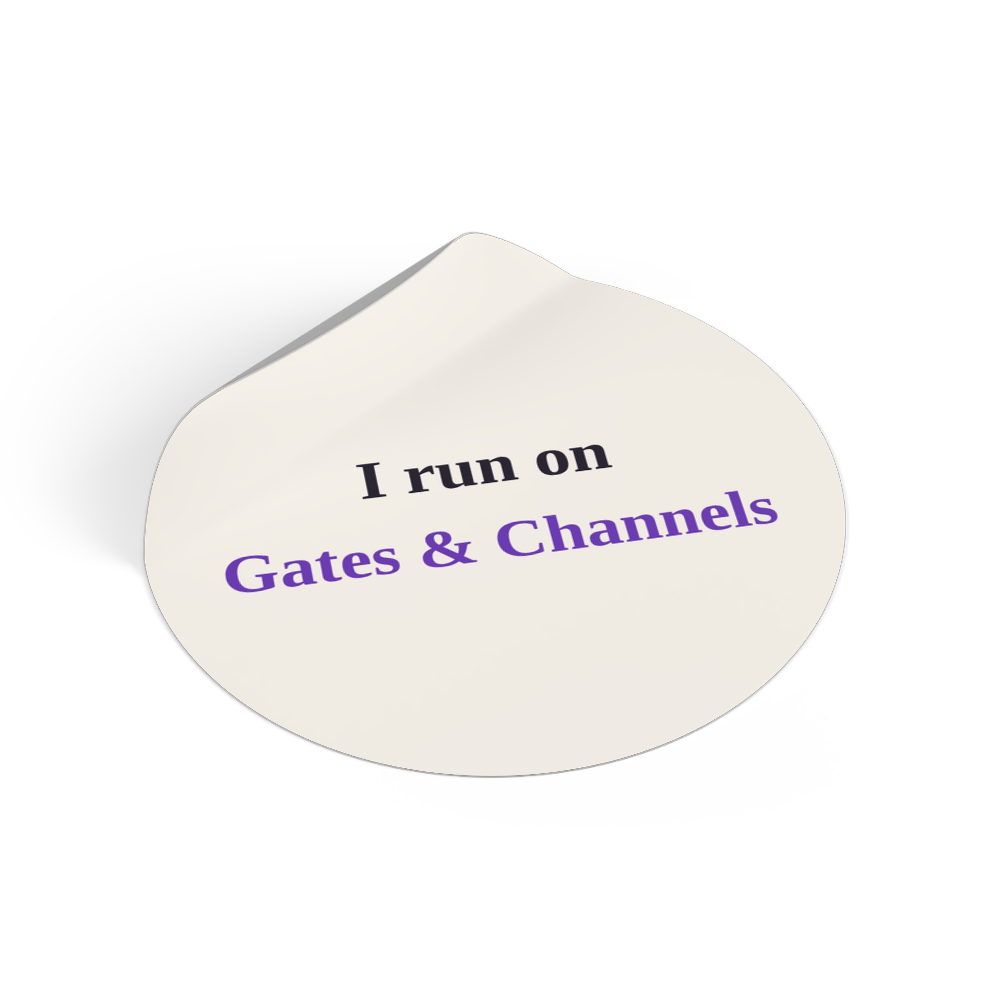I Run on Gates & Channels Sticker (Light) - Image 2