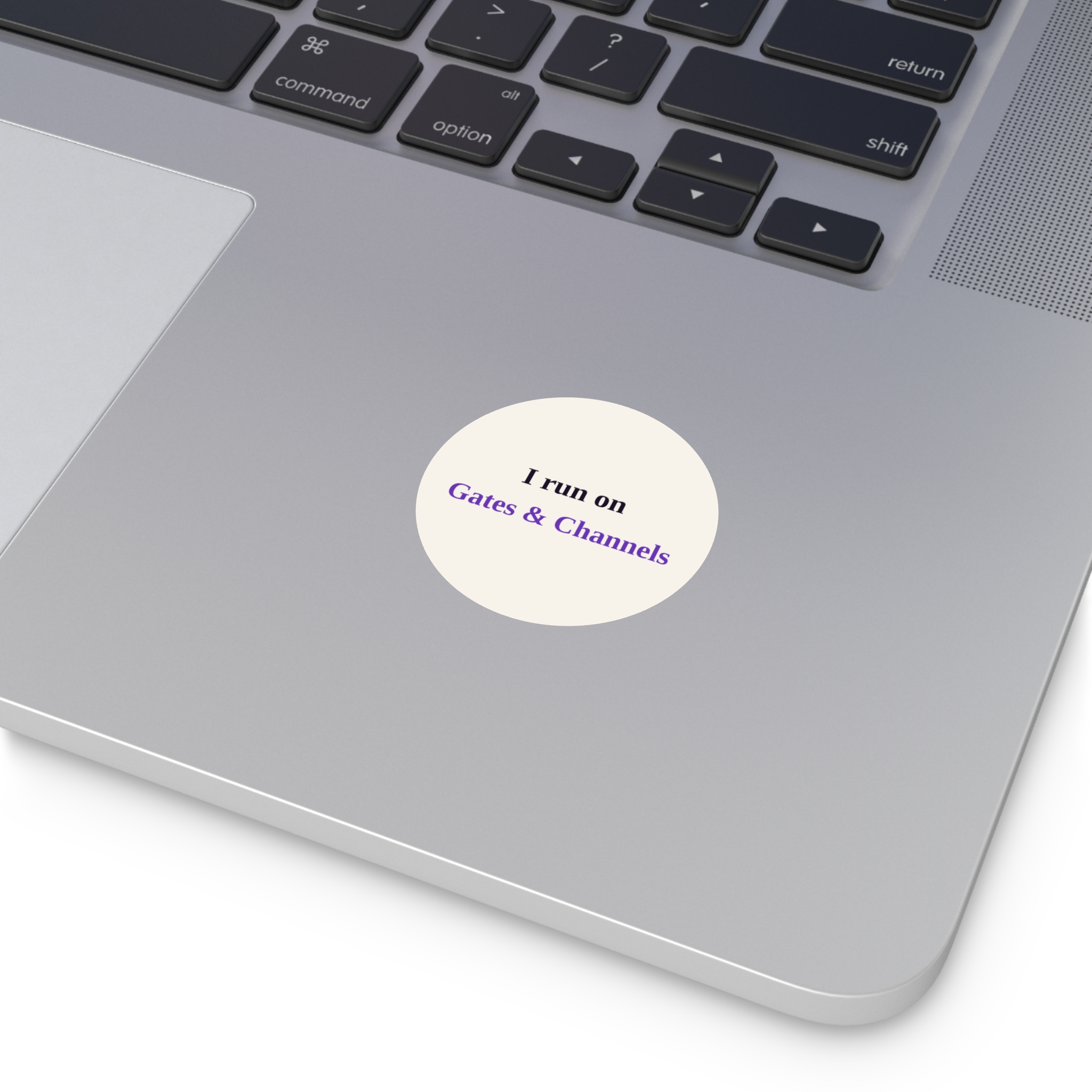I Run on Gates & Channels Sticker (Light) - Image 4