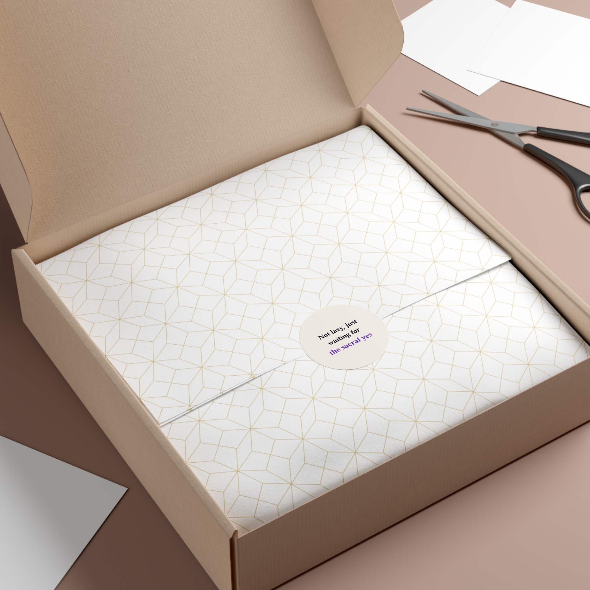 Not Lazy, Just Waiting for the Sacral Yes Sticker (Light) - Image 3